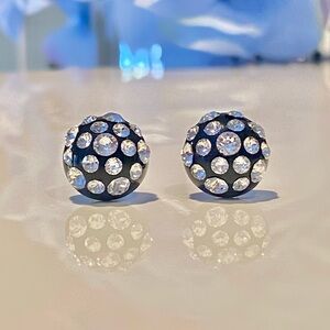Swarovski Crystal Embellished Acrylic Stud Earrings for Women